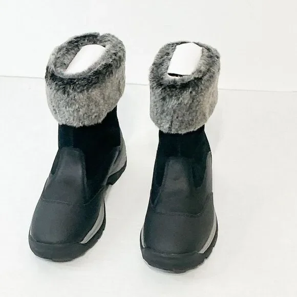 Timberland NWB Sz 9 Jet Black White Ledge Mid PrimaLoft Pull-On Snow Boots - Picture 9 of 15